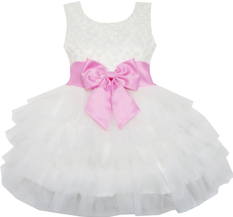 Girls Dress Cat Face Tower Ruffle Dancing Party Size 3-12 Years