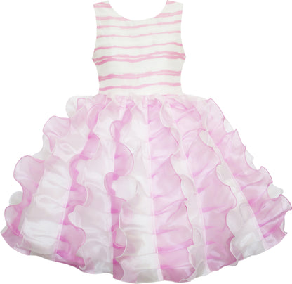 Sunny Fashion Girls Pastel Pleated Tulle Princess Dress