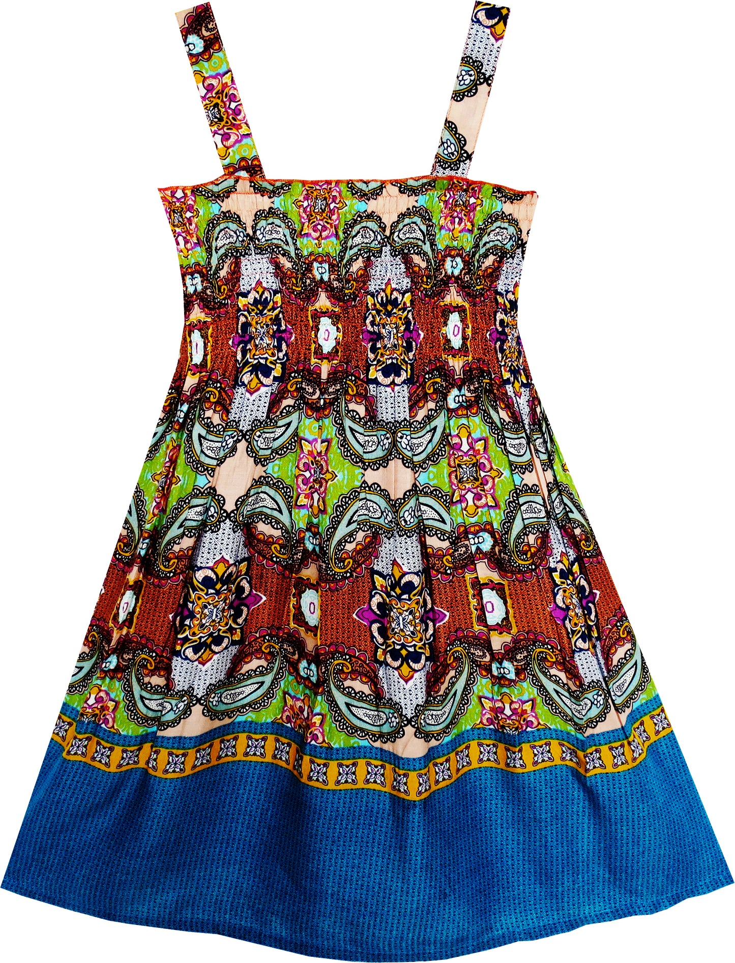 Girls Dress Tank Smocked Dress Cat Leopard Size 2-14 Years