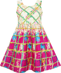 Girls Dress Flower Summer Beach Dress Size 2-12 Years