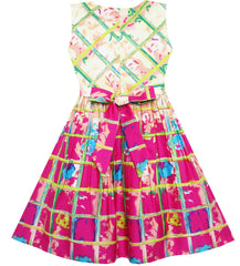 Girls Dress Flower Summer Beach Dress Size 2-12 Years