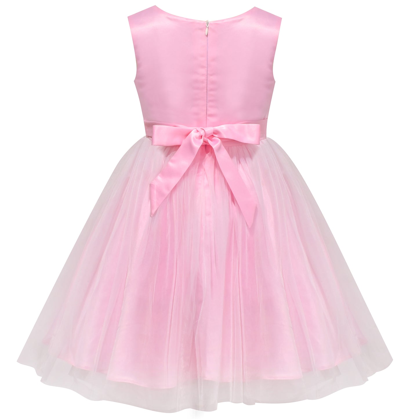 Girls Dress Elegant Design Princess Wedding Bow Tie Flower Size 4-14 Years