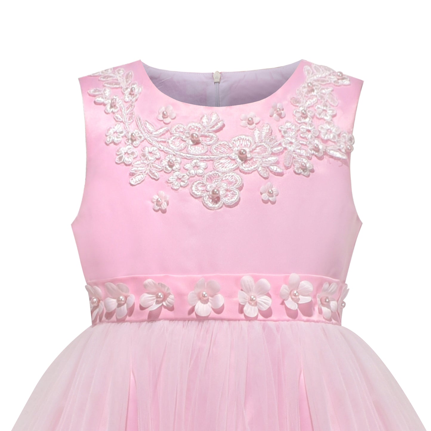 Girls Dress Elegant Design Princess Wedding Bow Tie Flower Size 4-14 Years