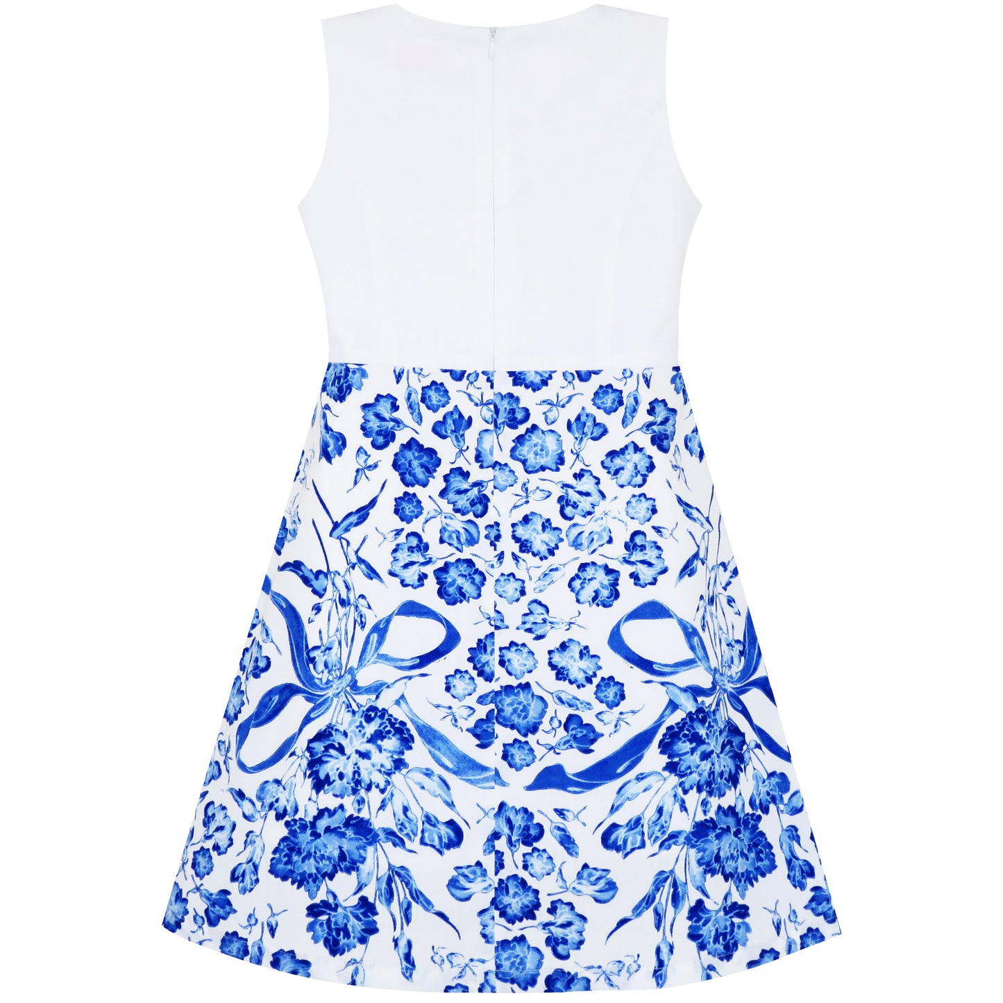 Girls Dress Porcelain Floral Printed Pageant Holiday Size 4-14 Years