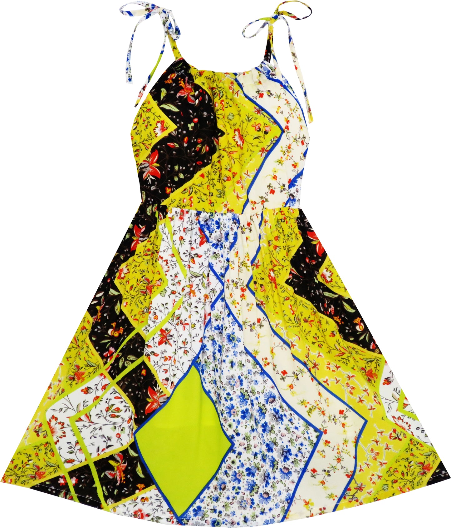 Girls Dress Floral Belt Chiffon Party Maxi Dress Size 6-14 Years