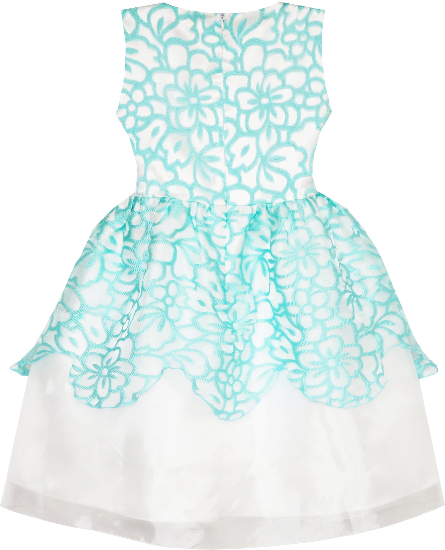 Flower Girls Dress Tiered Skirt Bridesmaid Wedding Size 4-12 Years