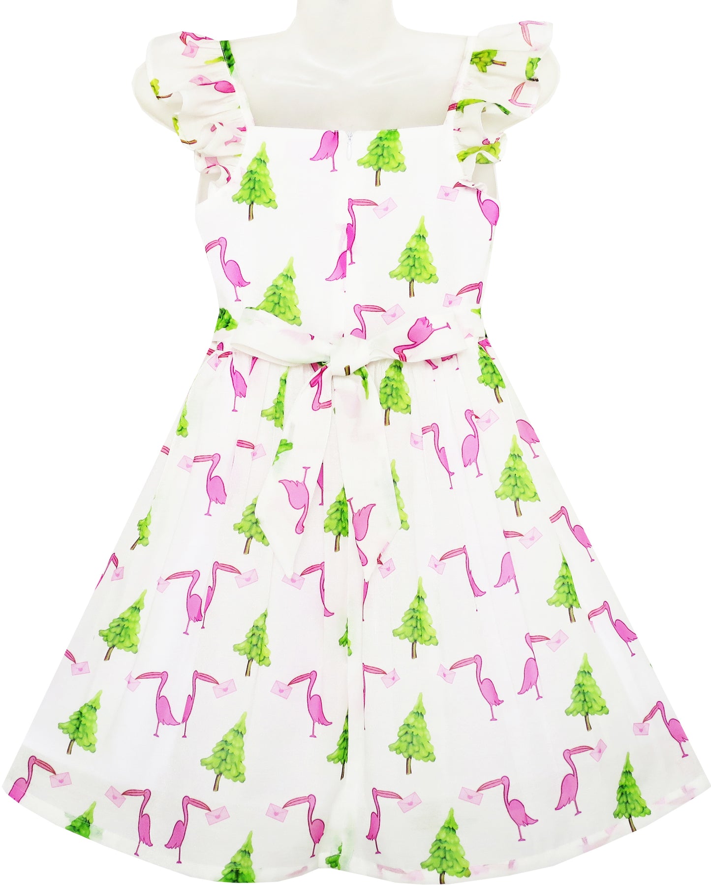 Girls Hi-Lo Dress Checkered Tulle Pearl Necklace Princess Pageant Size 4-14 Years
