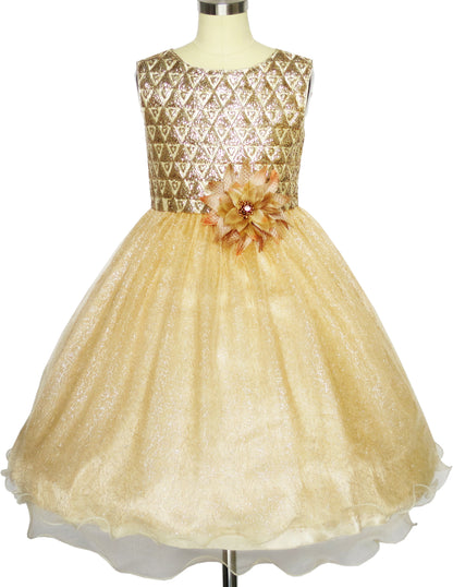 Sunny Fashion Girls Pearl Lace Tulle Flower Dress