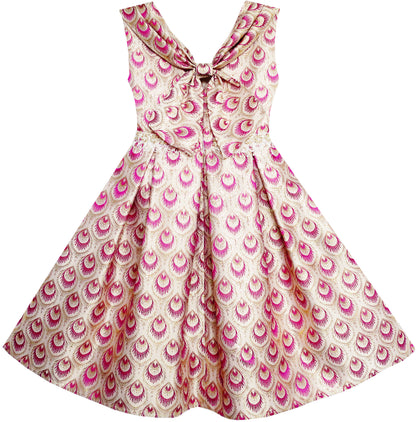 Girls Dress 2-in-1 Bolero Elegant Swan Party Dress Size 4-10 Years