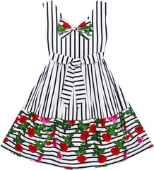 Girls Dress Flower Summer Beach Dress Size 2-12 Years