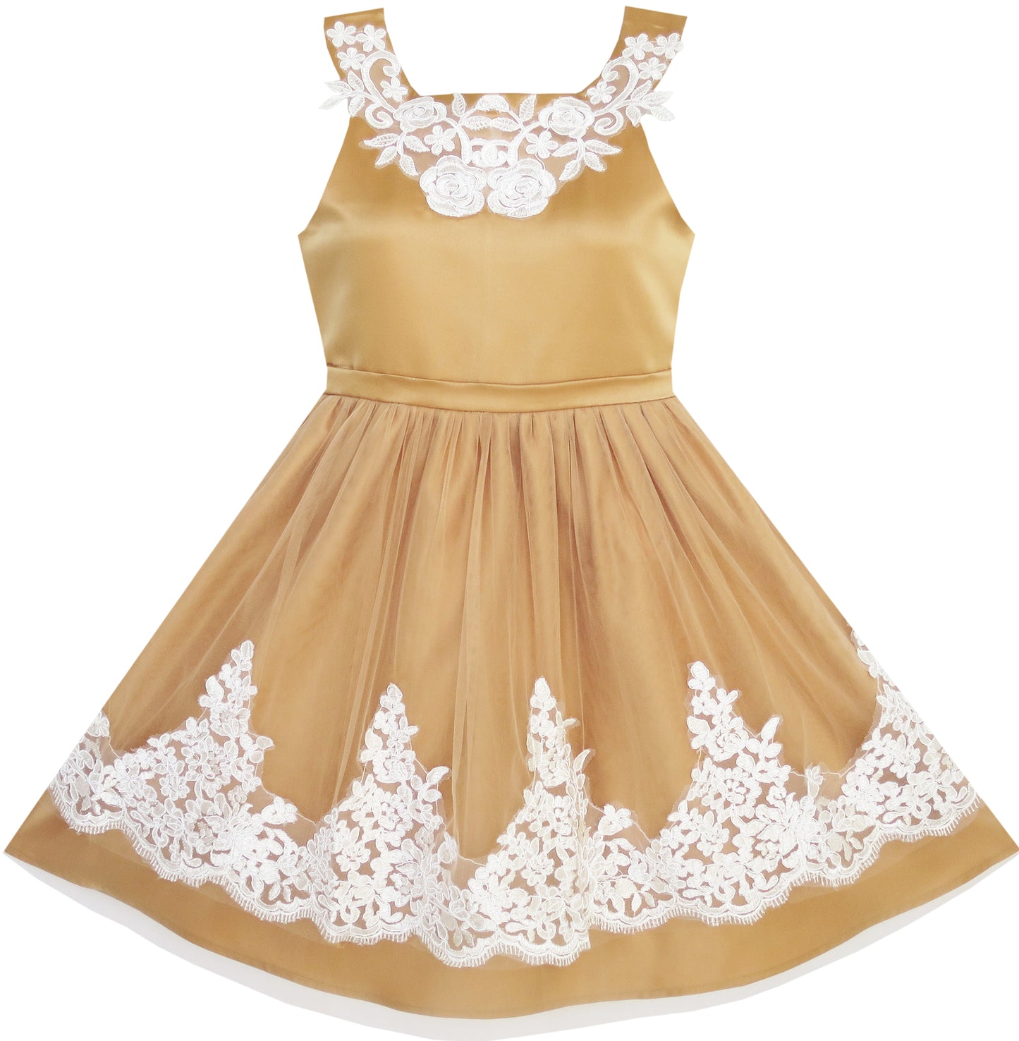 Flower Girls Dress Blueviolet Lace Pageant Wedding Party Size 7-14 Years