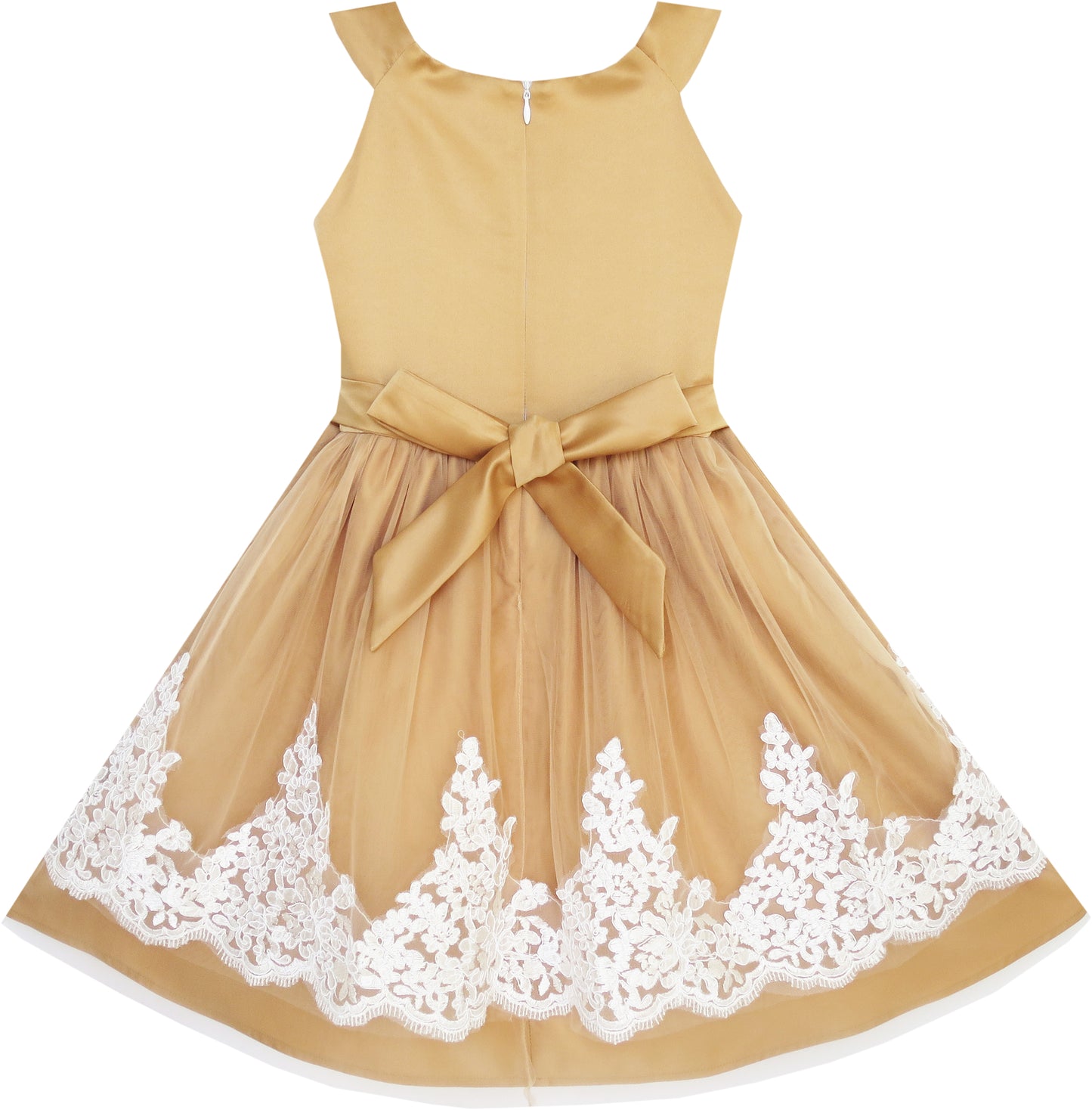Flower Girls Dress Blueviolet Lace Pageant Wedding Party Size 7-14 Years