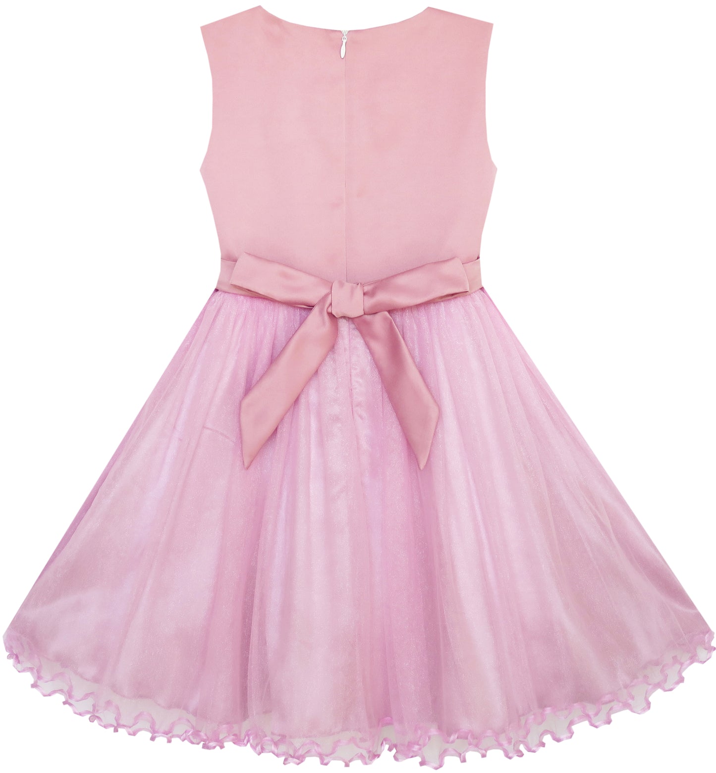 Girls Dress Tulle Bridal Lace With Flower Detailing Size 3-14 Years
