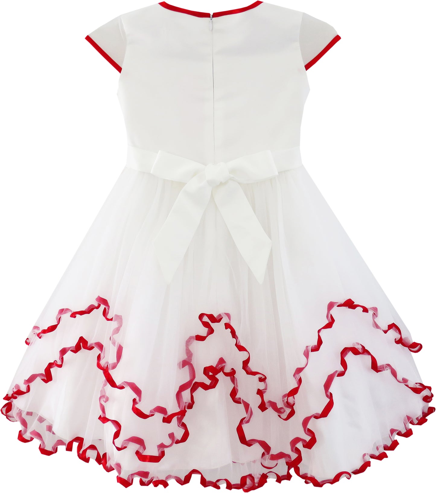 Flower Girls Dress Tiered Ruffle Skirt Pageant Size 3-10 Years