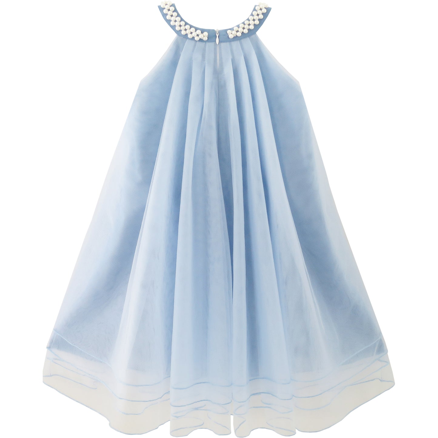 Flower Girls Dress Halter Dress Pearl Party Wedding Birthday Size 4-14 Years