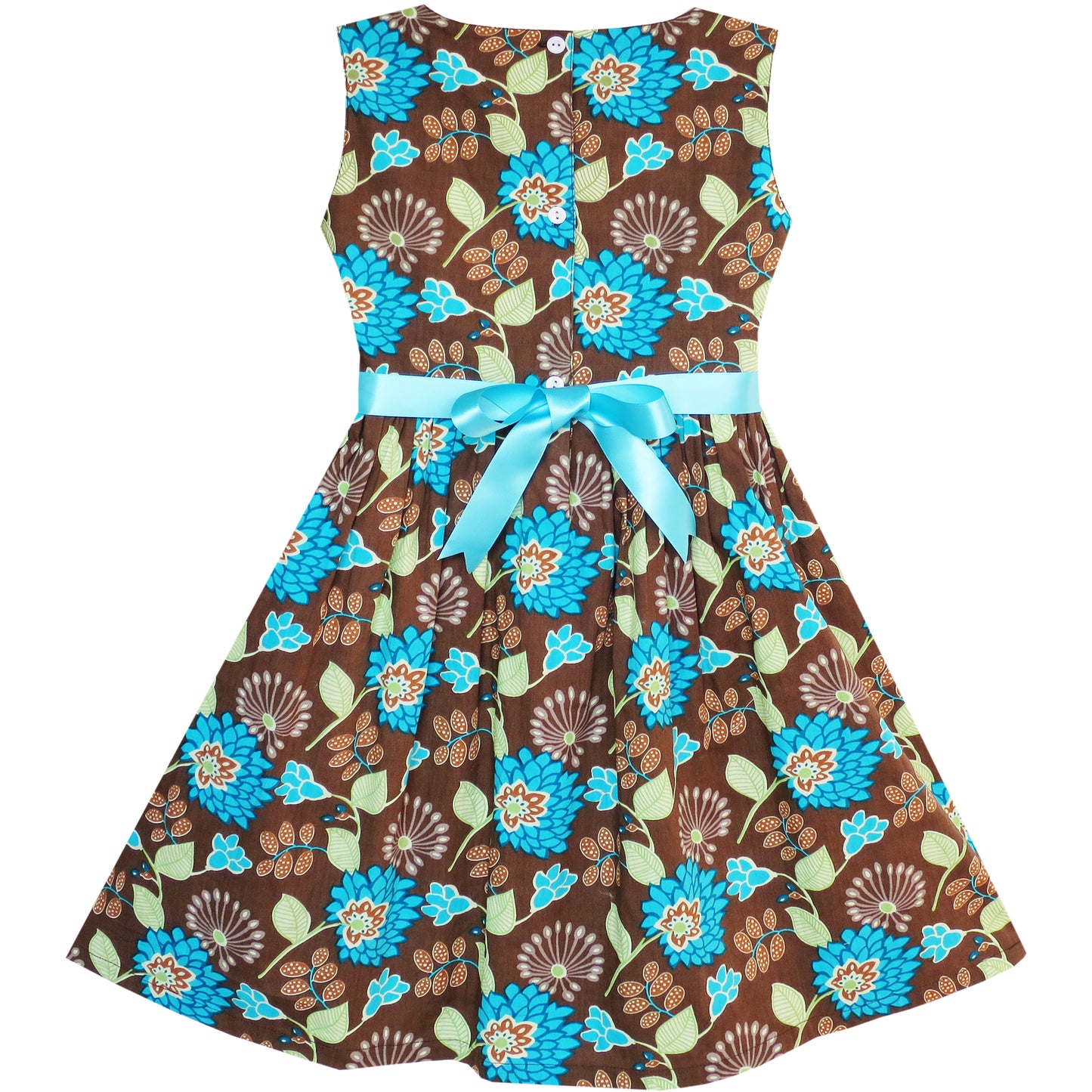 Girls Dress Flower Summer Beach Dress Size 2-12 Years