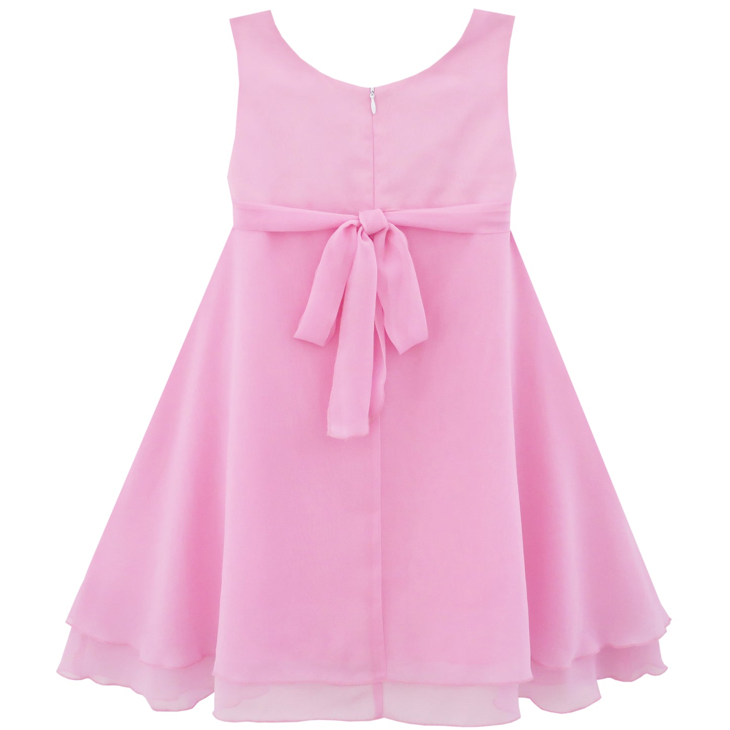 Girls Dress Sleeveless Halter Flower Multi Layer Chiffon Size 3-14 Years