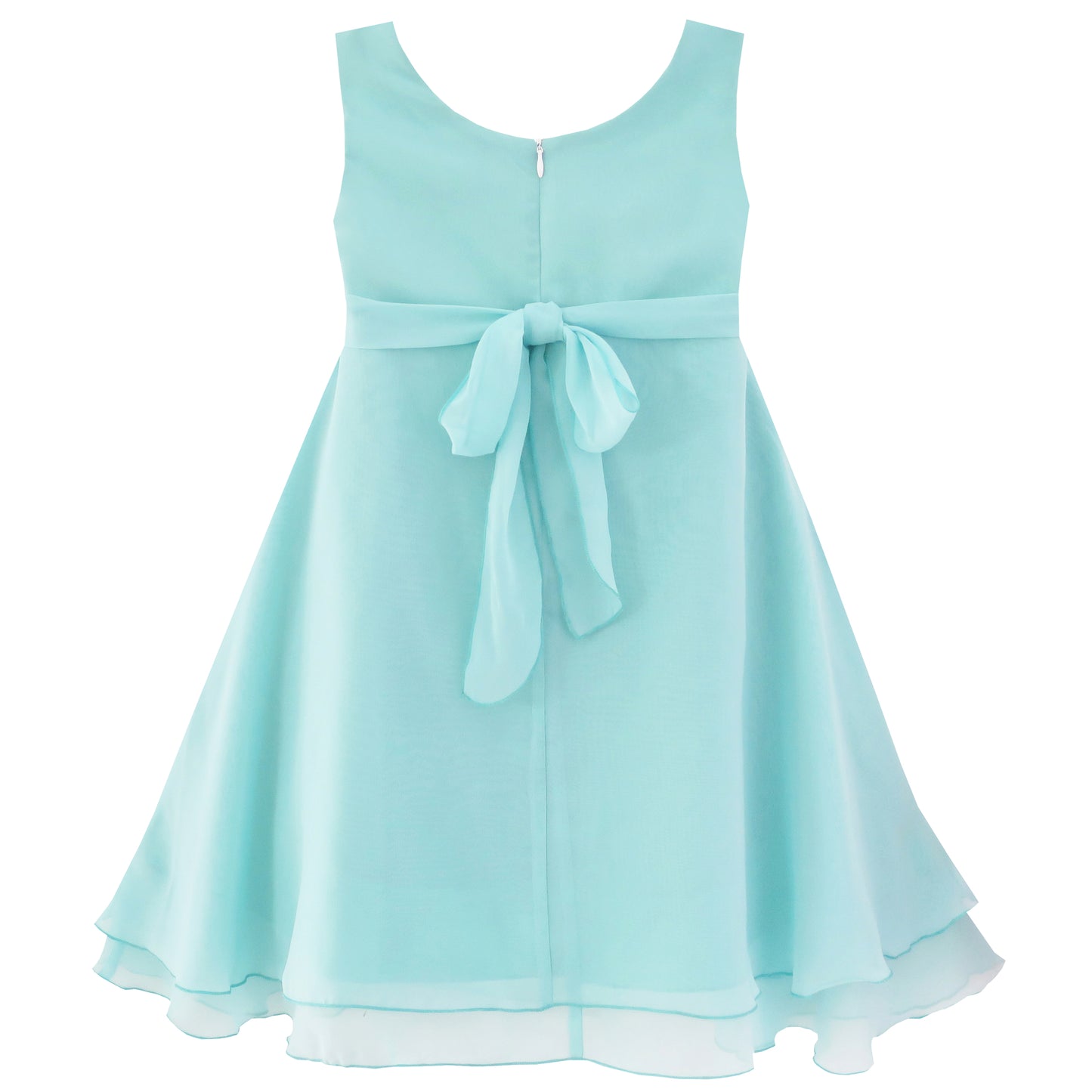 Girls Dress Sleeveless Halter Flower Multi Layer Chiffon Size 3-14 Years