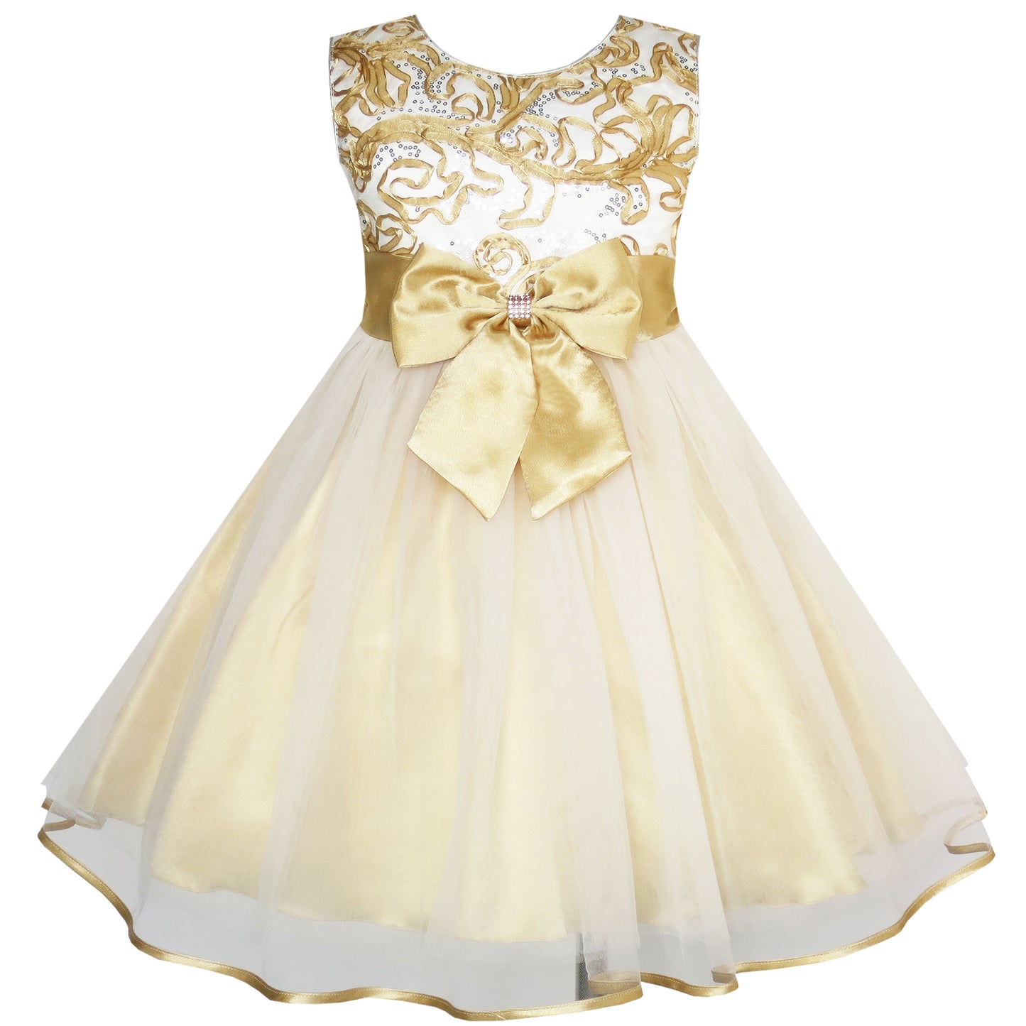 Sunny Fashion Girls Printed Cotton A-Line Dress