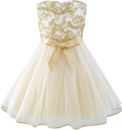 Sunny Fashion Girls Printed Cotton A-Line Dress