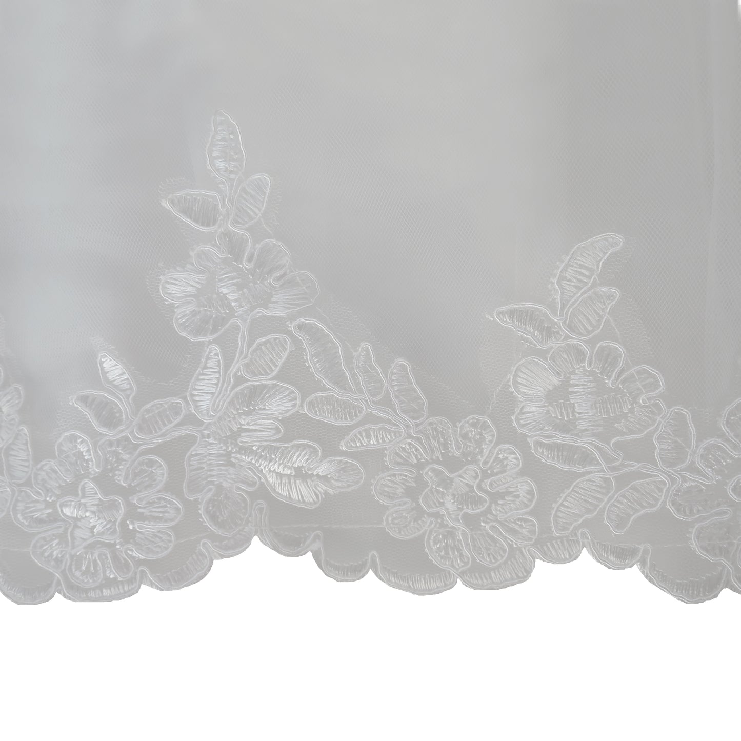 Flower Girls Dress Lace Hem Wedding First Communion Size 6-14 Years