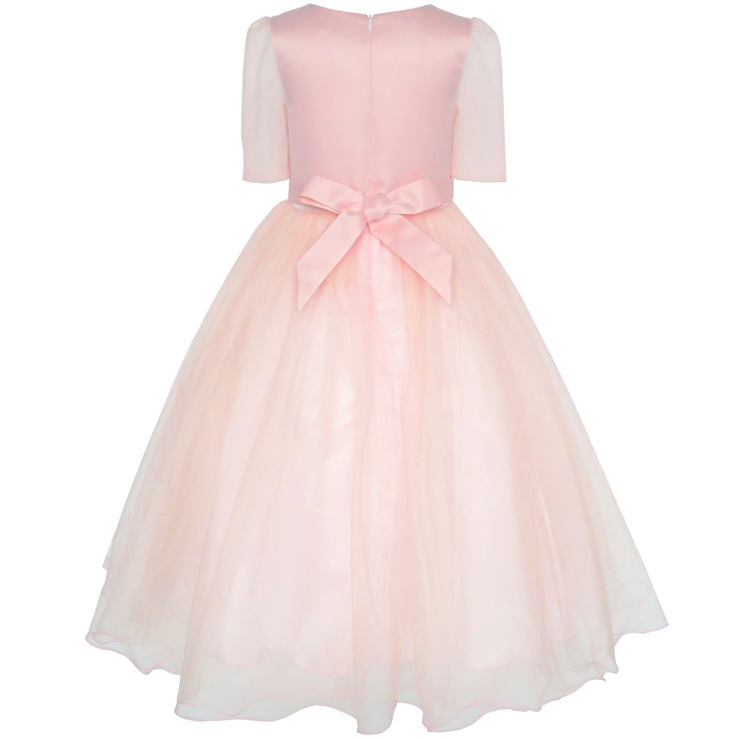 Flower Girls Dress Dimensional Flower Wedding Party Pageant Size 5-14 Years
