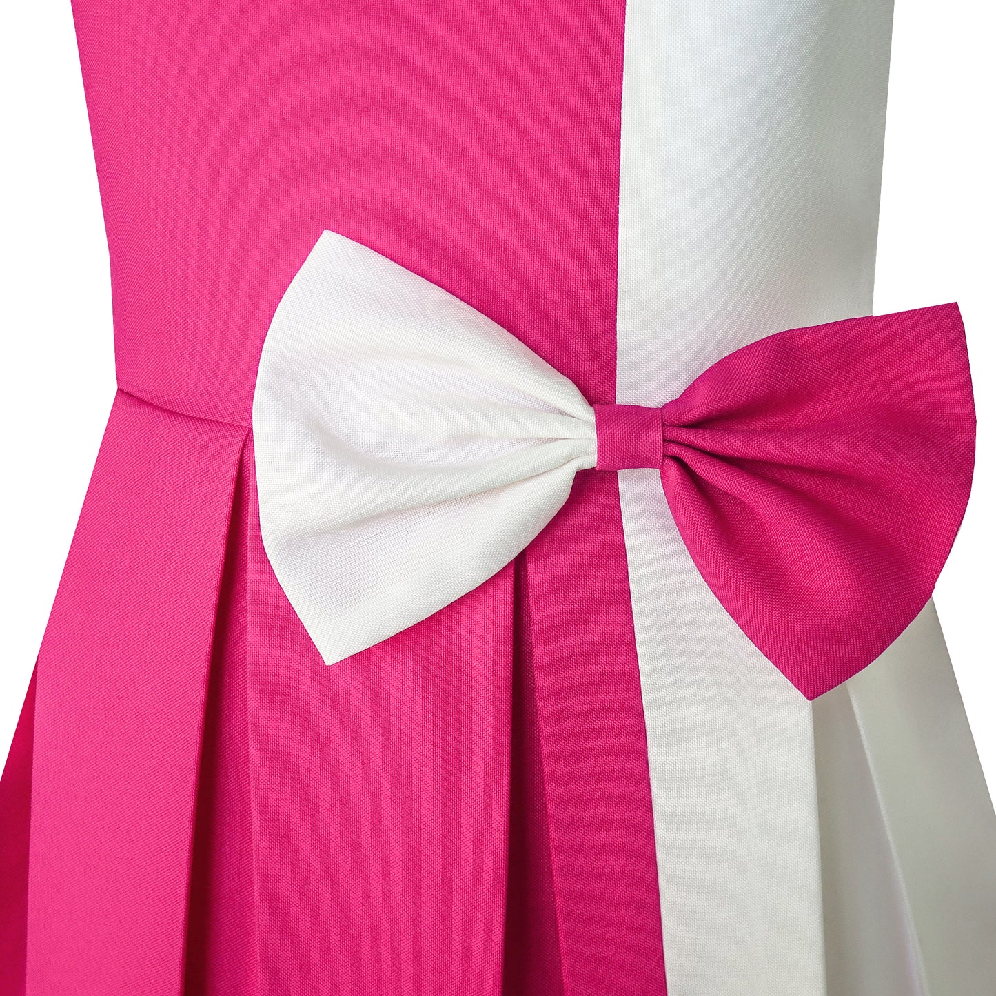 Girls Dress Color Block Contrast Bow Tie Everyday Party Size 4-14 Years