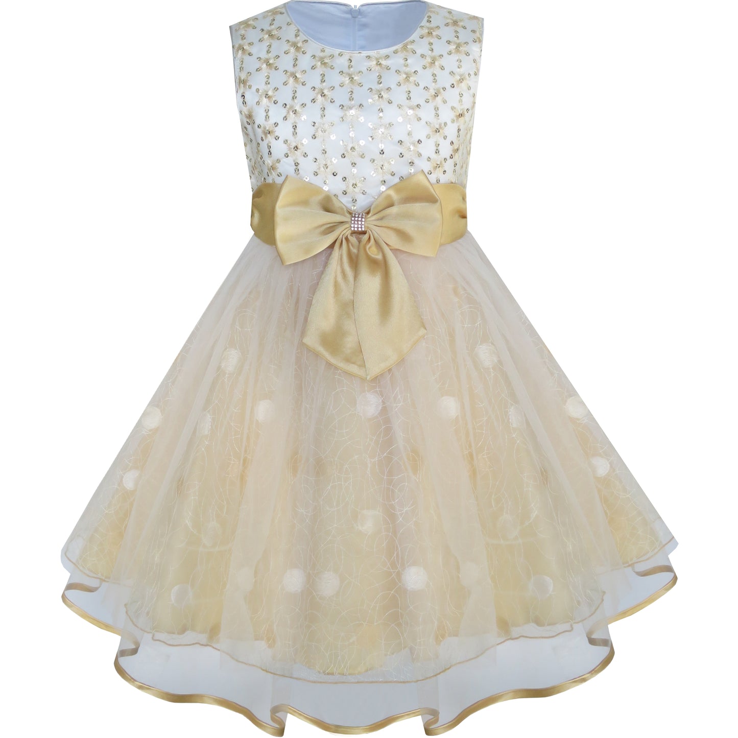 Sunny Fashion Girls Printed Cotton A-Line Dress
