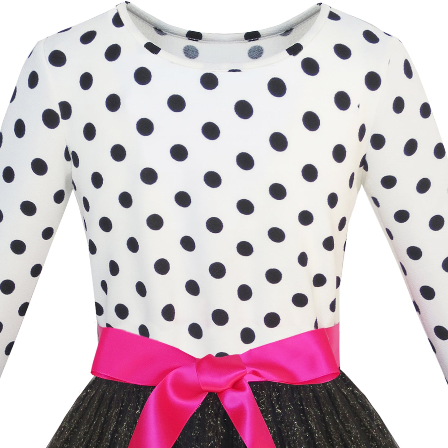 Girls Dress Long Sleeve Christmas Owl Sparkling Sequin Tulle Size 3-14 Years
