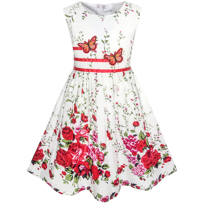 Sunny Fashion Girls Elegant Bow A-Line Dress – 4 Colors Available