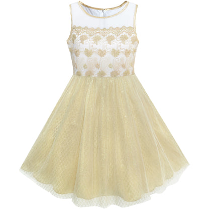 Sunny Fashion Girls Printed Cotton A-Line Dress