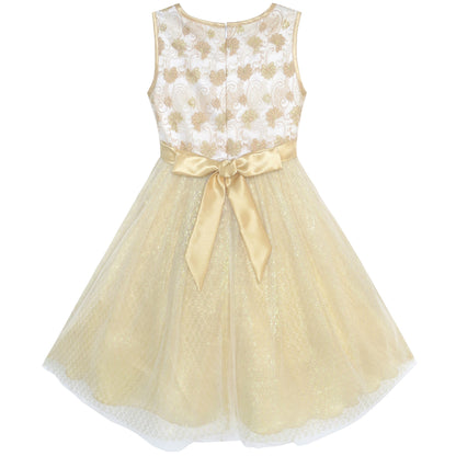 Sunny Fashion Girls Printed Cotton A-Line Dress