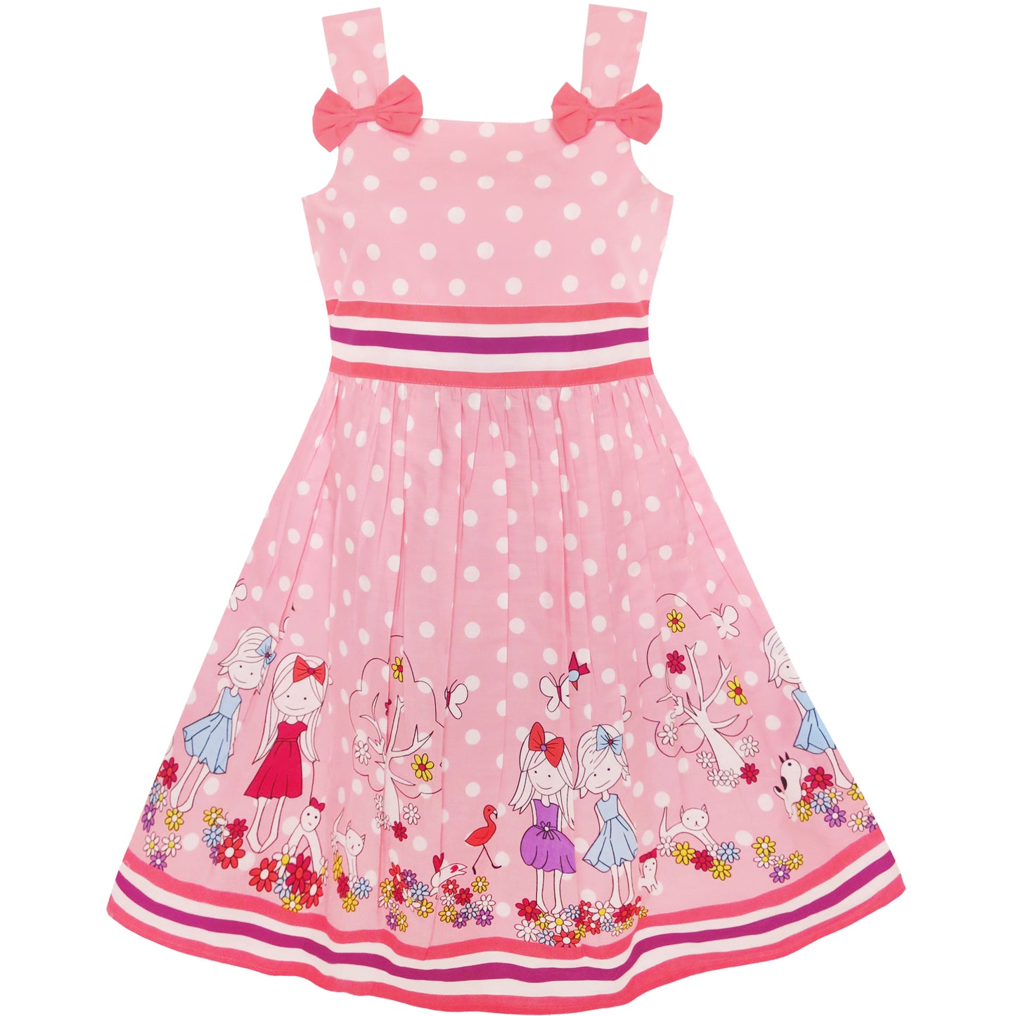 Girls Dress Bug Dot Size 2-10 Years