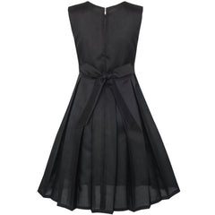 Girls Dress Color Block Contrast Bow Tie Everyday Party Size 4-14 Years