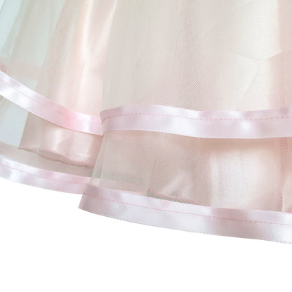 Sunny Fashion Girls Elegant Wave Hem Tulle Party Dress