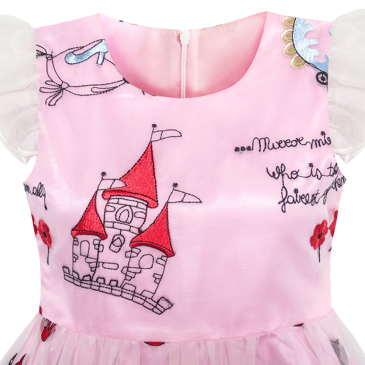 Girls Dress Bow Tie Jacquard Fit And Flare Princess Size 3-12 Years