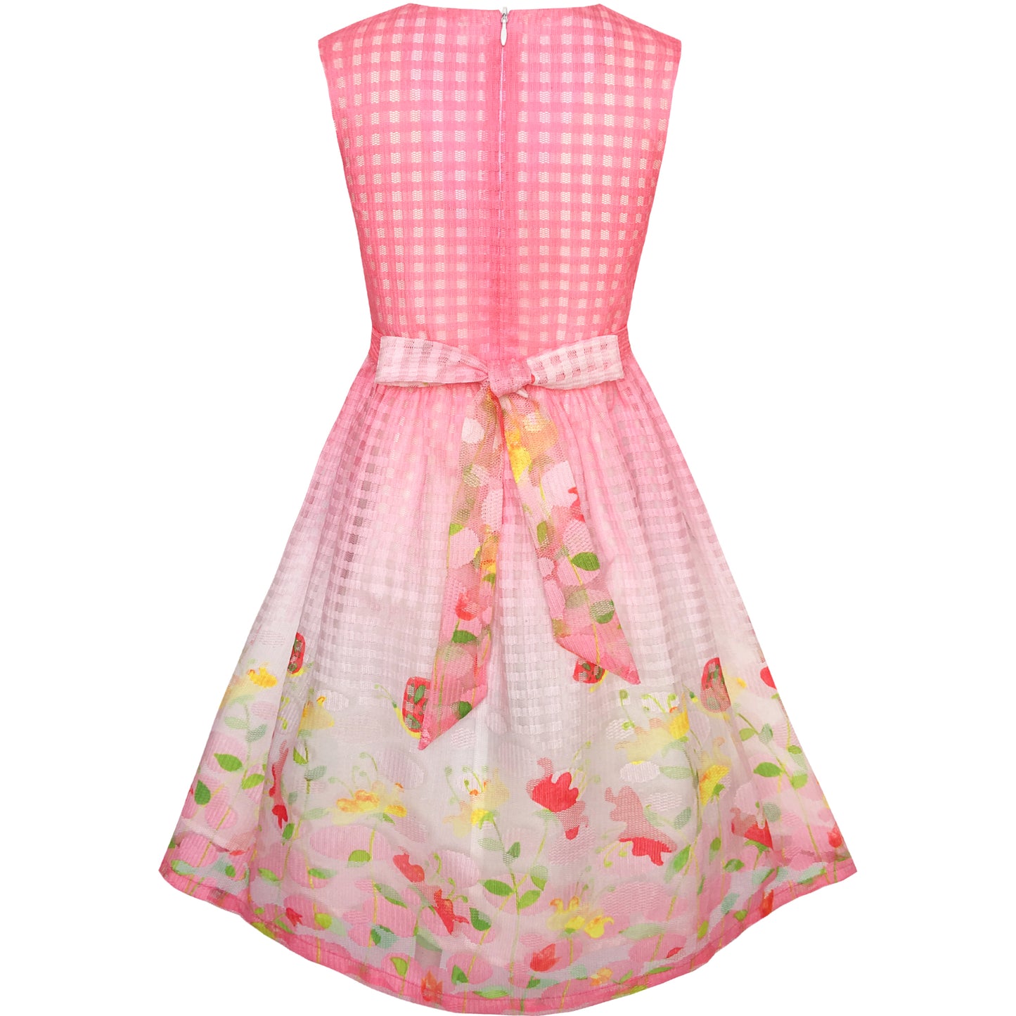 Girls Dress Lace Leaf Print Elegant Princess Party Wedding Size 5-16 Years