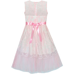 Girls Dress Lace Tassel Hem Princess Party Size 4-16 Years