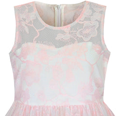 Girls Dress Lace Tassel Hem Princess Party Size 4-16 Years
