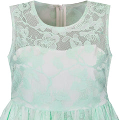 Girls Dress Lace Tassel Hem Princess Party Size 4-16 Years