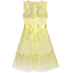Girls Dress Lace Tassel Hem Princess Party Size 4-16 Years