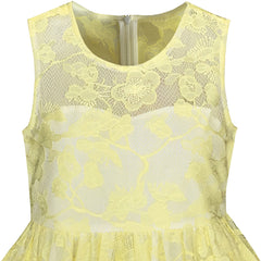 Girls Dress Lace Tassel Hem Princess Party Size 4-16 Years