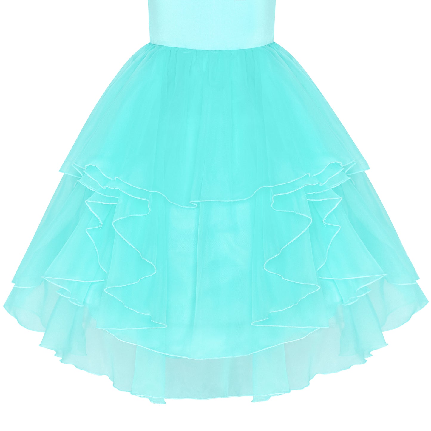 Flower Girls Dress Rhinestone Tulle Wedding Pageant Bridesmaid Size 5-12 Years