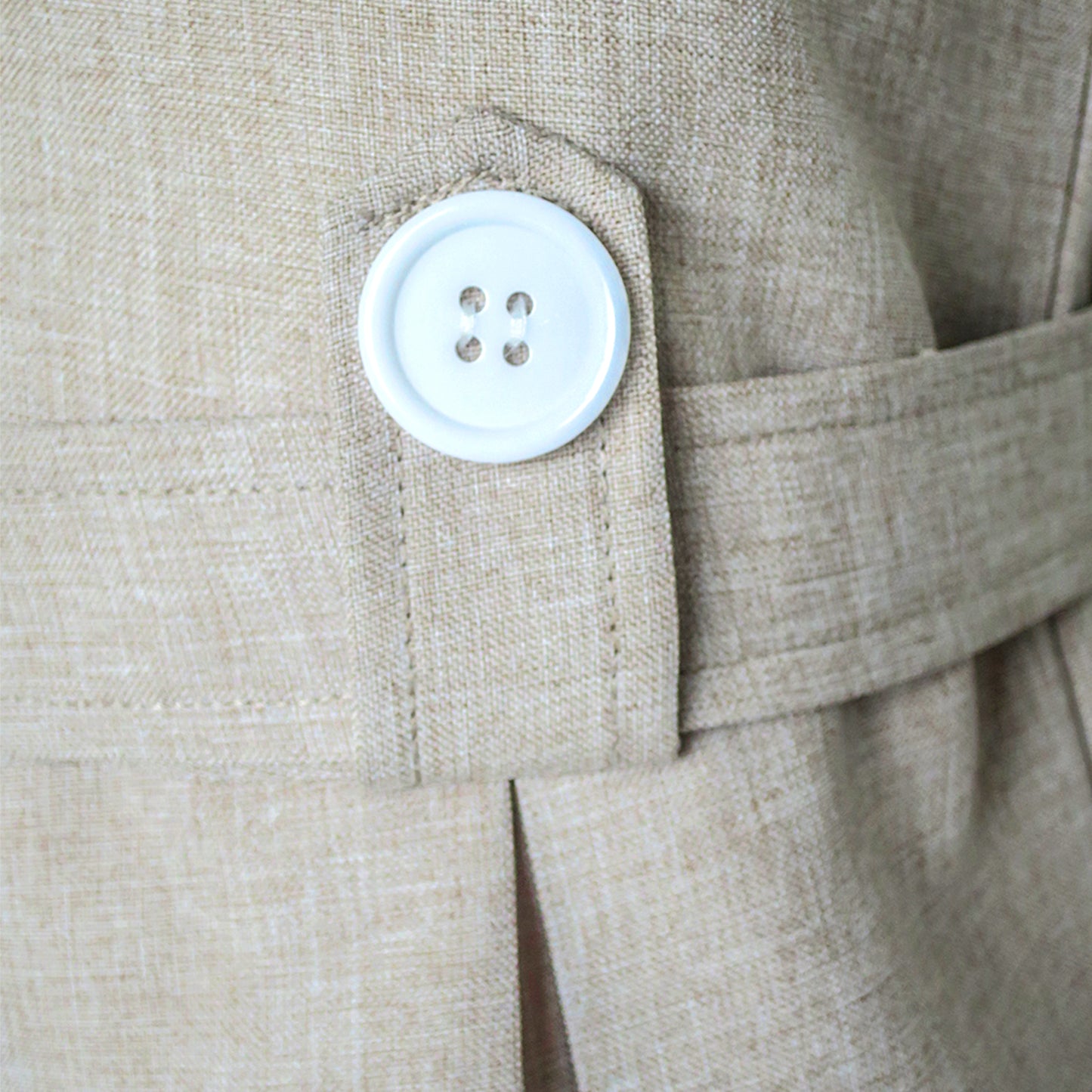 Girls Dress Khaki Button Back School Pleated Hem Size 6-14 Years