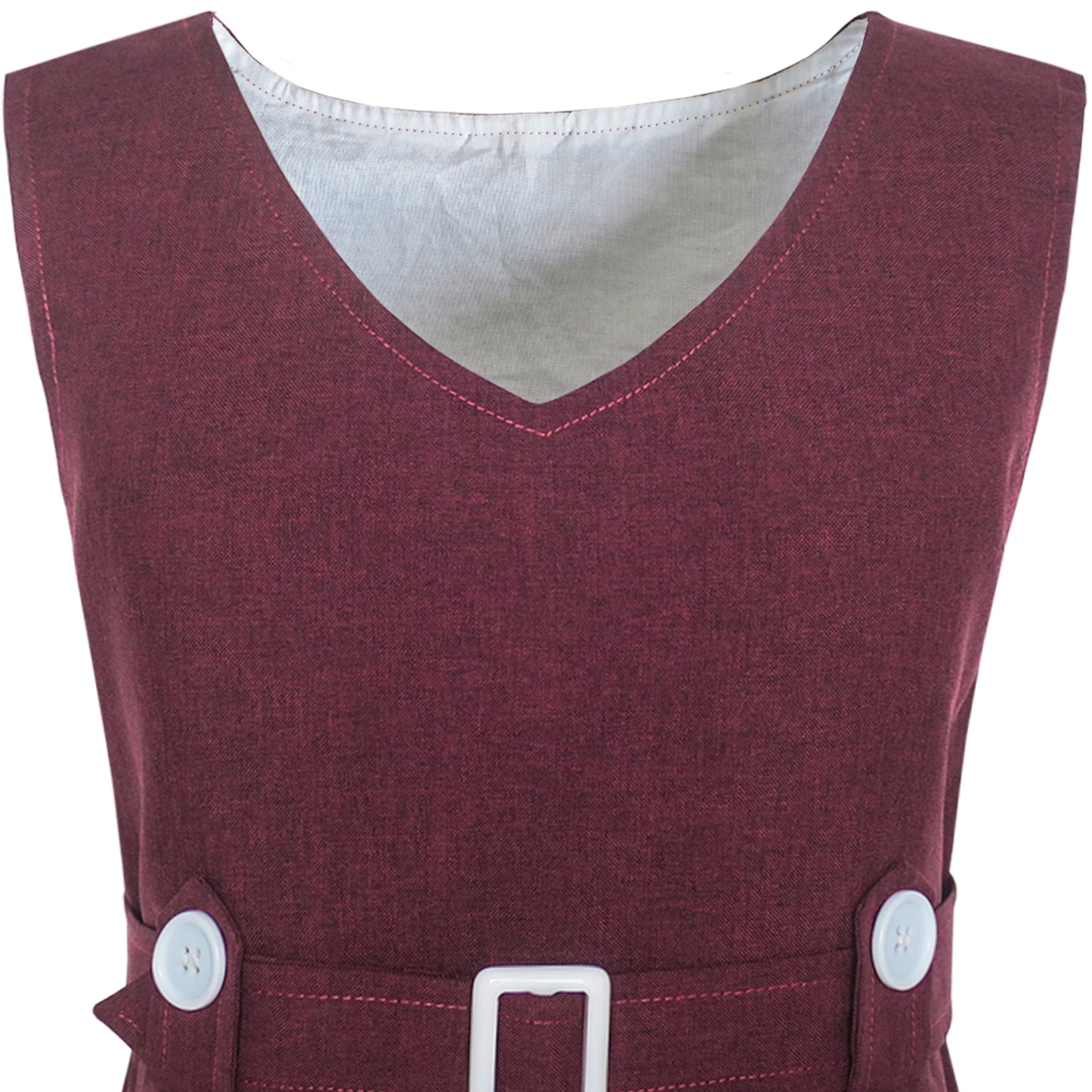 Girls Dress Khaki Button Back School Pleated Hem Size 6-14 Years