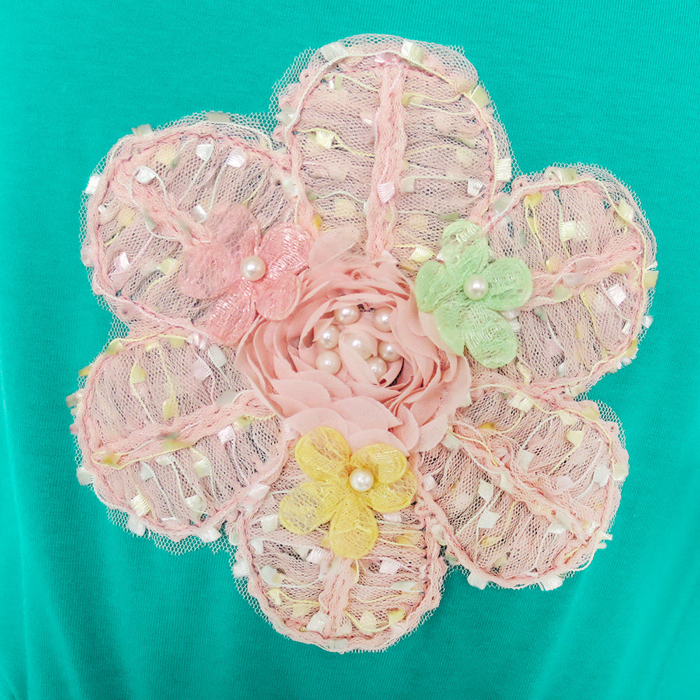 Girls Dress Short Sleeve Rainbow Tulle Skirt Birthday Party Size 4-10 Years