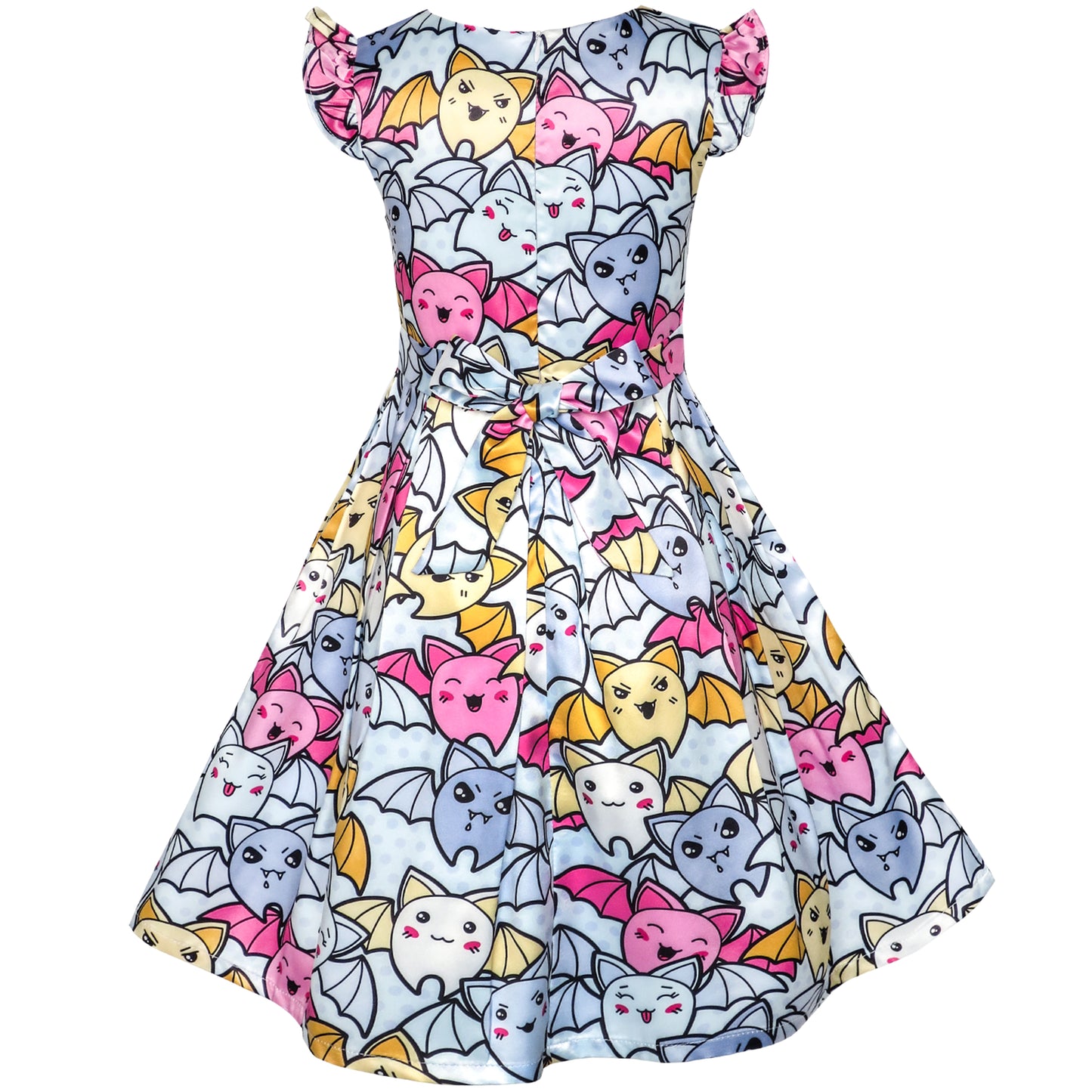 Girls Dress Halloween Pumpkin Ghost Costume Tank Dress Size 3-12 Years
