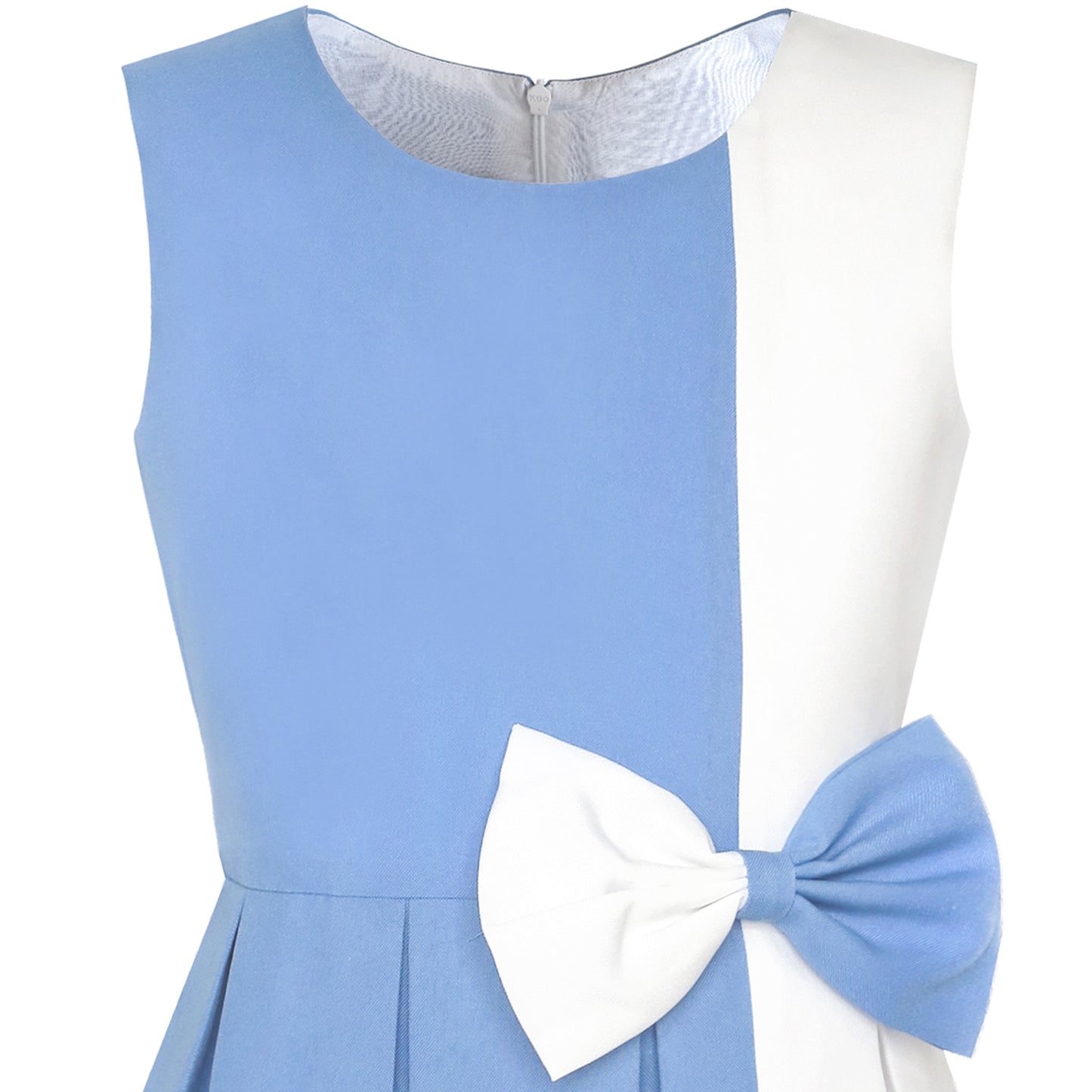 Girls Dress Color Block Contrast Bow Tie Everyday Party Size 4-14 Years