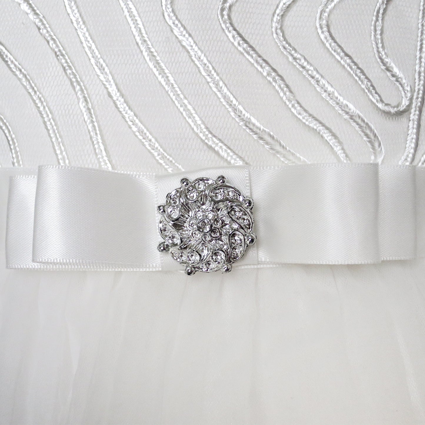 Sunny Fashion Girls Sparkle Wave Hem Tiered Tulle Party Dress