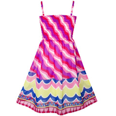 Girls Dress Tank Smocked Dress Cat Leopard Size 2-14 Years